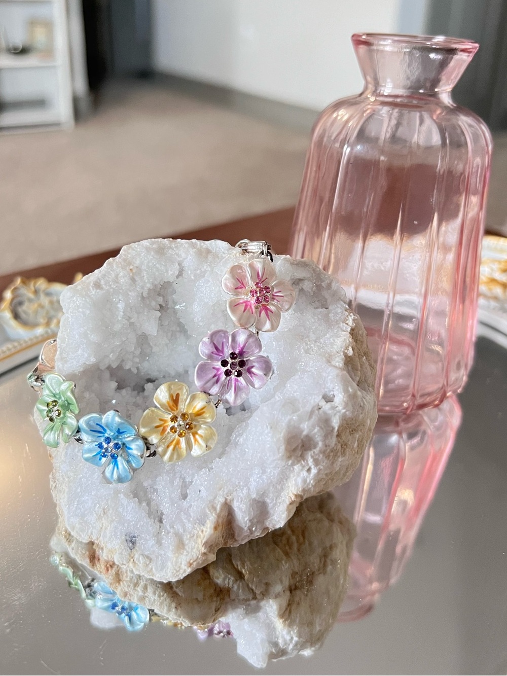 Enamel Floral Bracelet